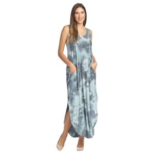 Papillon Pocketed Crossback Tie-Dye Maxi Dress Size XS *wash wear